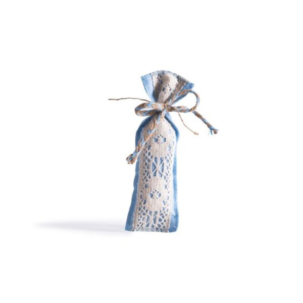 Beauty Home ΠΟΥΓΚΙ ΜΕ ΔΑΝΤΕΛΑ 6 x 19 cm ΓΑΛΑΖΙΟ-ΕΚΡΟΥ