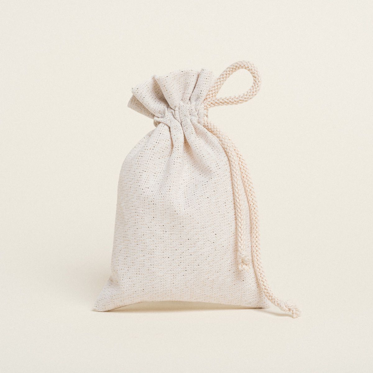 Beauty Home ΠΟΥΓΚΙ ΜΕ ΚΟΡΔΟΝΙ 12 x 17 cm ΕΚΡΟΥ ΧΡΥΣΟ LUREX