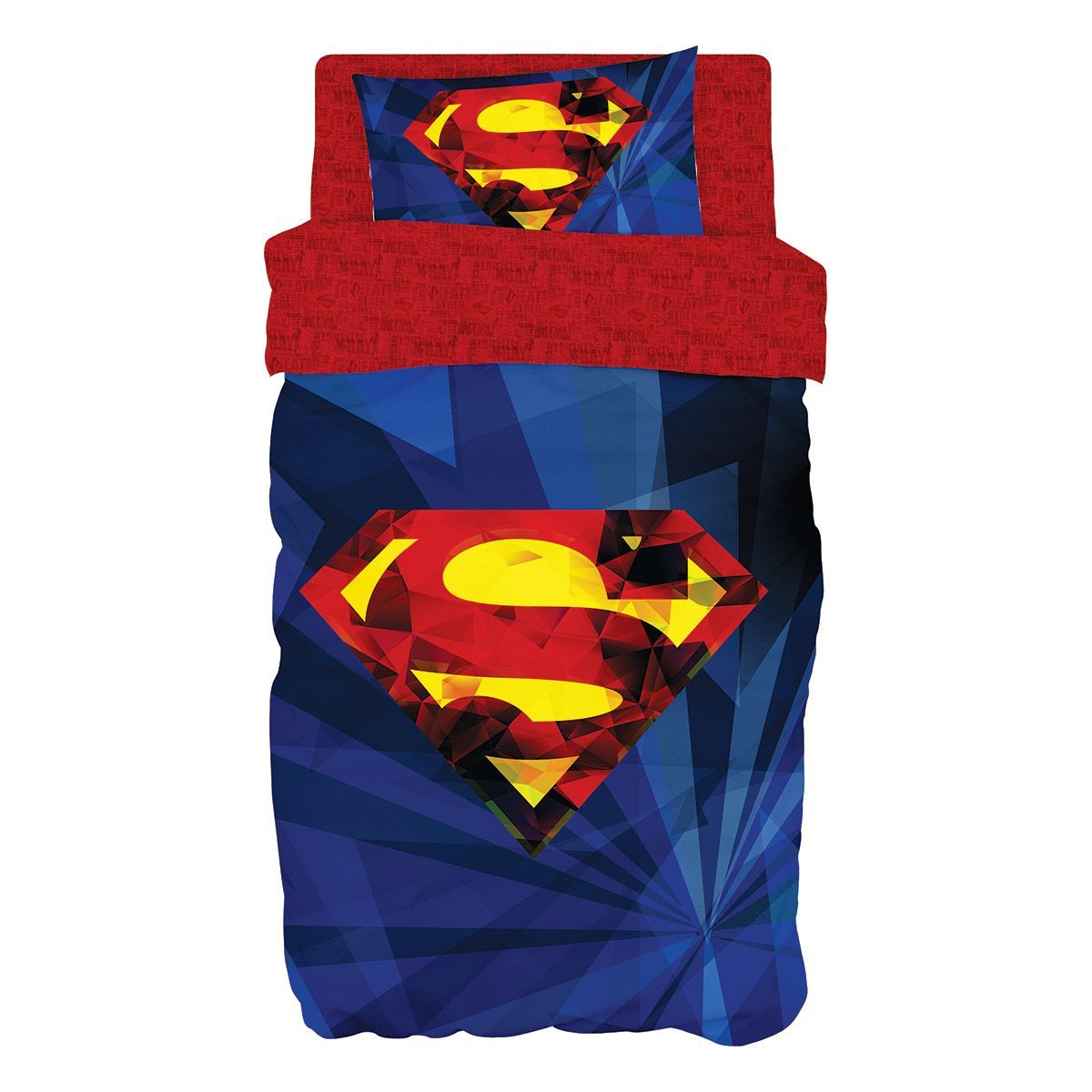 Beauty Home Σετ σεντόνια μονά Art 6187 Superman 165x250 Μπλε