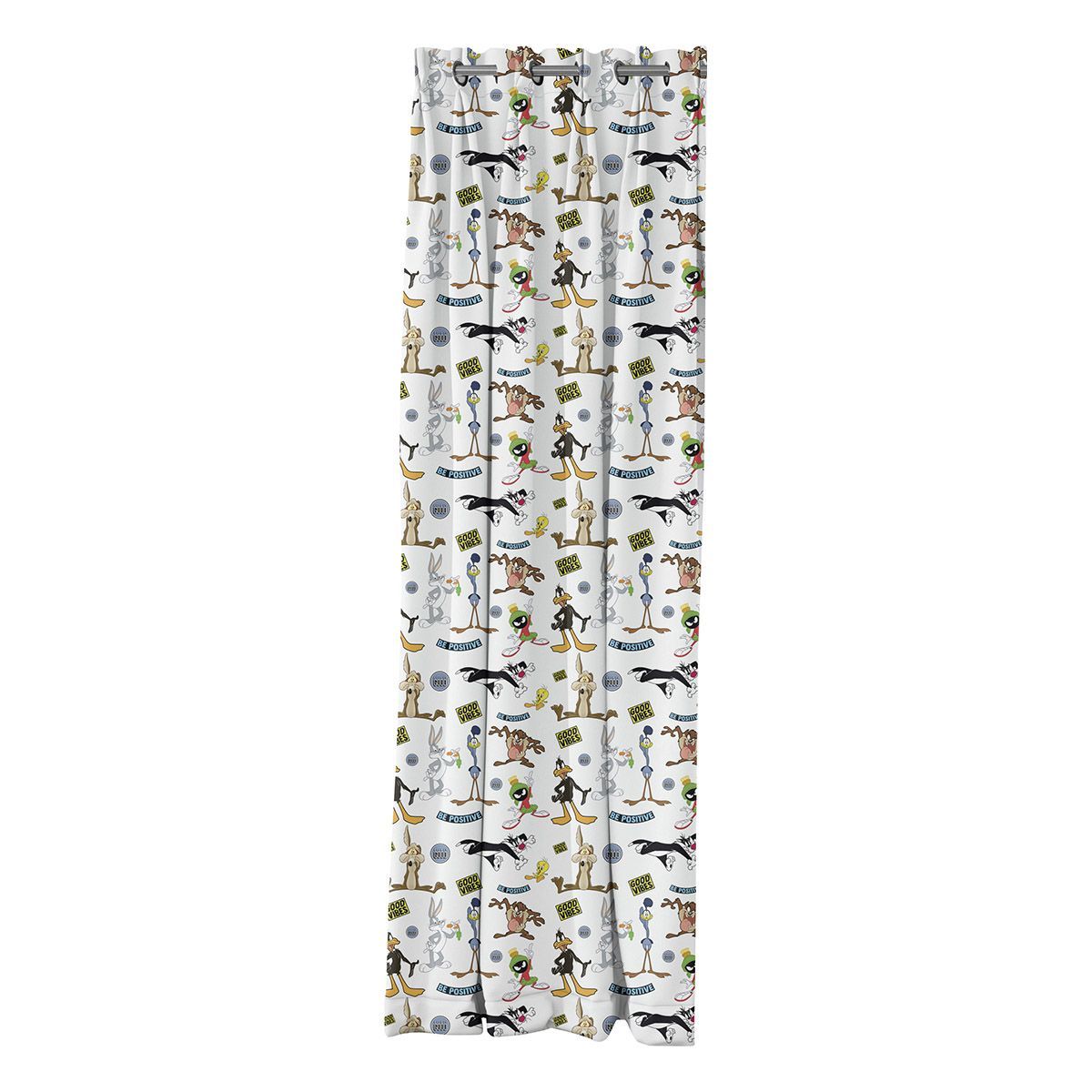 Beauty Home Κουρτίνα με 8 μεταλλικούς κρίκουςArt 6188 Looney Tunes 180x250 Εμπριμέ