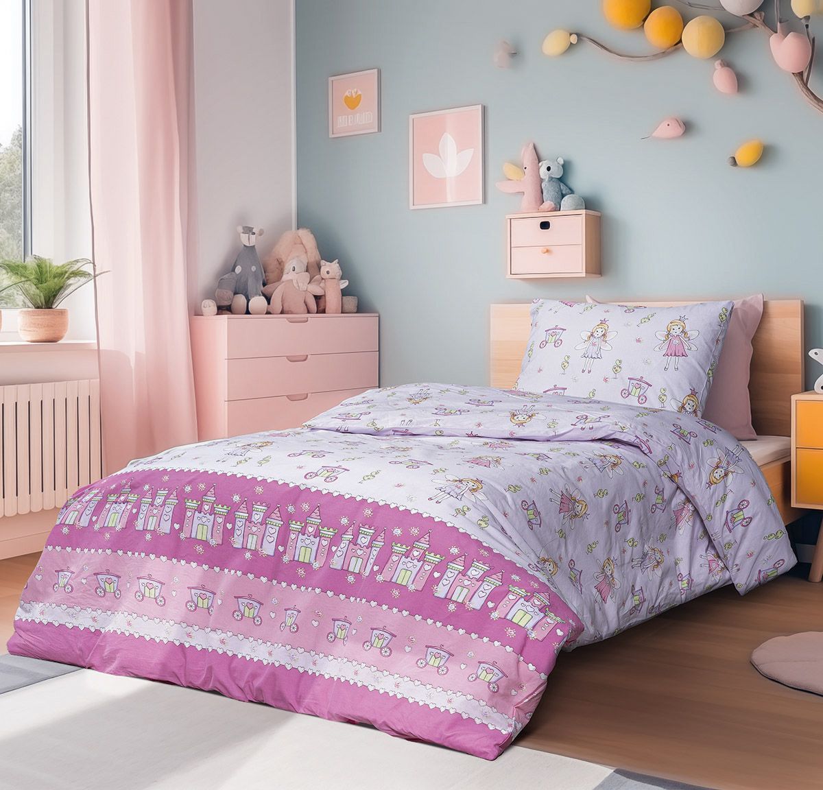 Beauty Home Σετ κουβερλί μονό Candy Art 6233 160x240 Λιλά