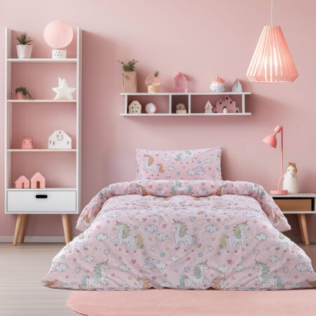 Beauty Home Σετ πάπλωμα μονό Candy Art 6328 160x230 Ροζ