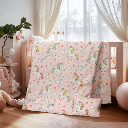 Beauty Home Σετ σεντόνια βρεφικά Bloom Art 6328 120x170 Ροζ