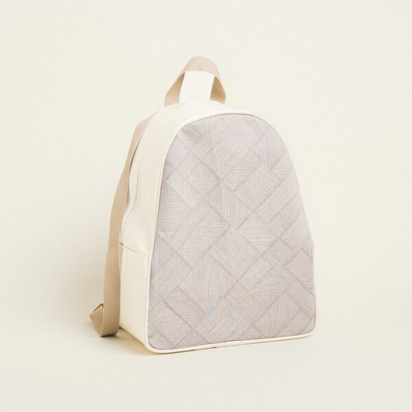 Beauty Home BACKPACK 43x35x23cm ΔΙΑΓΩΝΙΕΣ ΓΡΑΜΜΕΣ ΜΠΕΖ