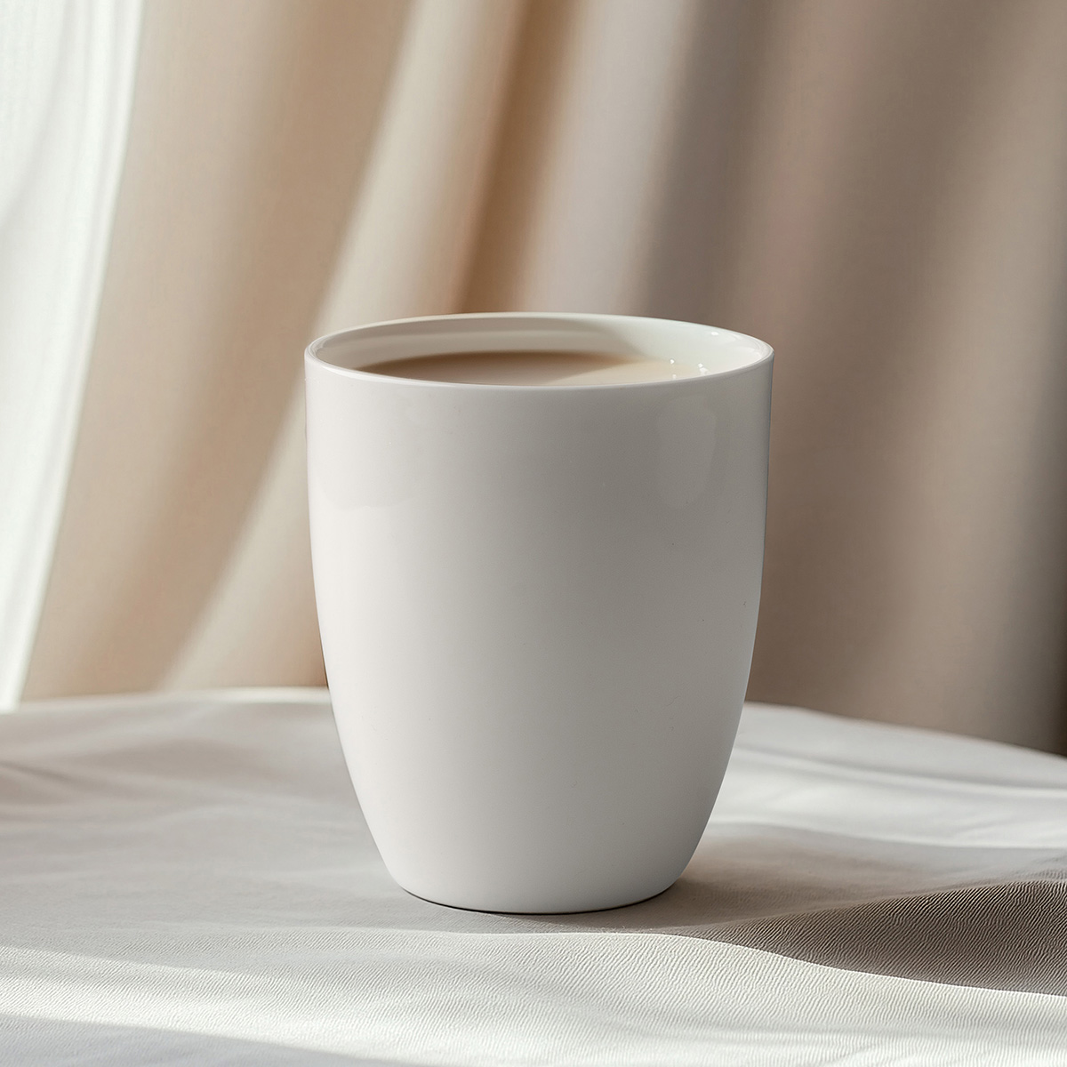 Beauty Home Κούπα πορσελάνης χωρίς χερούλι Sensations Art 7708 350ml Λευκό