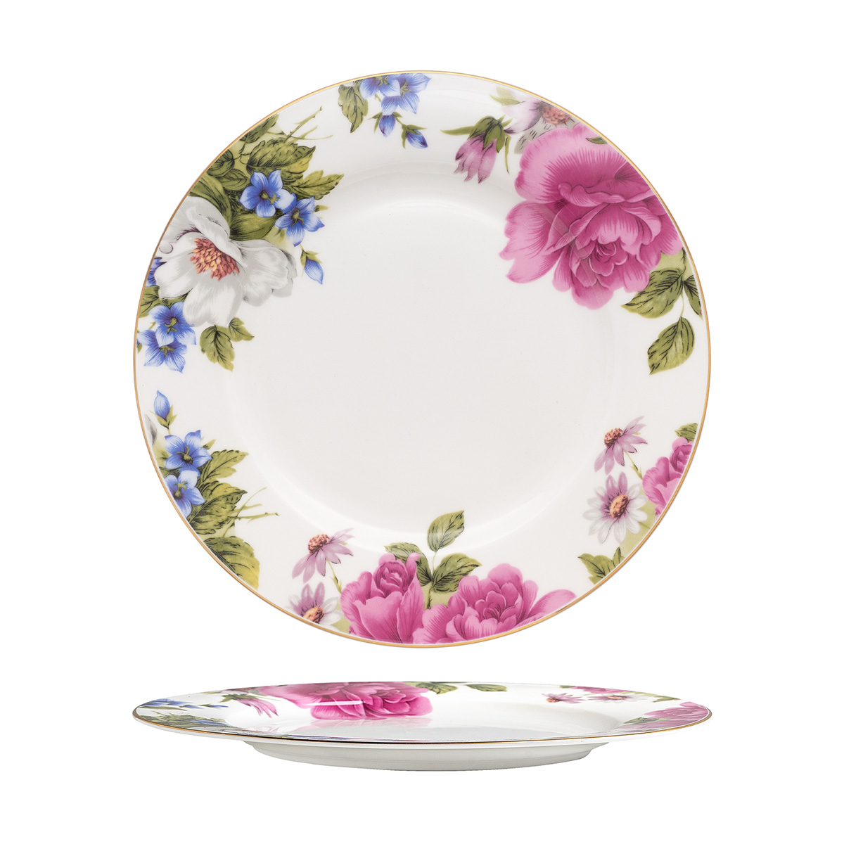 Beauty Home Πιάτο πορσελάνης με λουλούδια Eternal Art 7724-Φ20 - Image 3