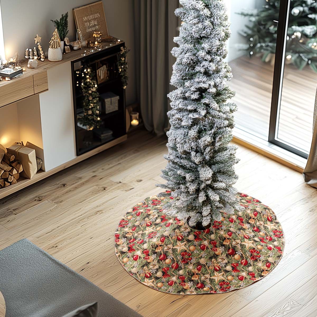 Beauty Home ΠΟΔΙΑ ΔΕΝΤΡΟΥ 90 CM ΣΤΟΦΑ HAPPY HOLIDAY - Image 3
