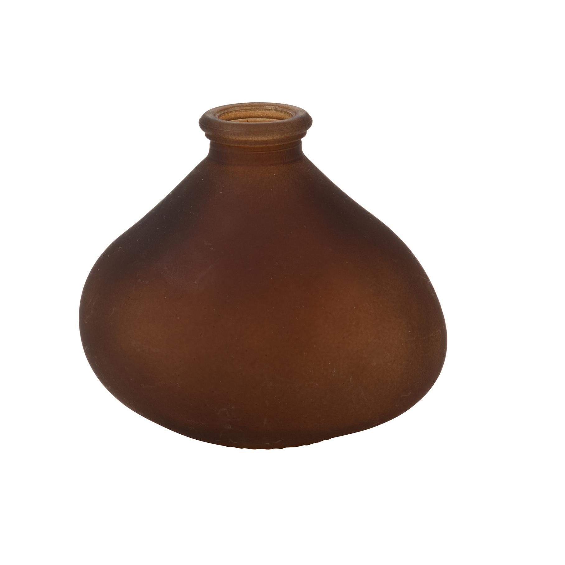 Beauty Home Γυάλινο Βάζο Tom Σοκολατί 11 x 9,5 x 6,5 CM – 260ml - Image 2