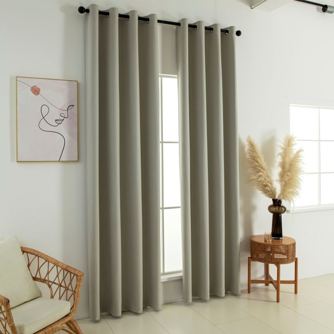 Beauty Home Κουρτίνα Full Blackout σκίασης με 8 κρίκους Soft Art 8391 Dark Beige-3 140x270 Σκούρο Μπεζ - Image 2