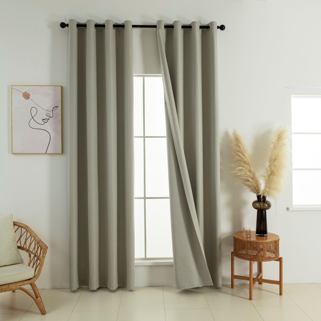 Beauty Home Κουρτίνα Full Blackout σκίασης με 8 κρίκους Soft Art 8391 Dark Beige-3 140x270 Σκούρο Μπεζ - Image 6
