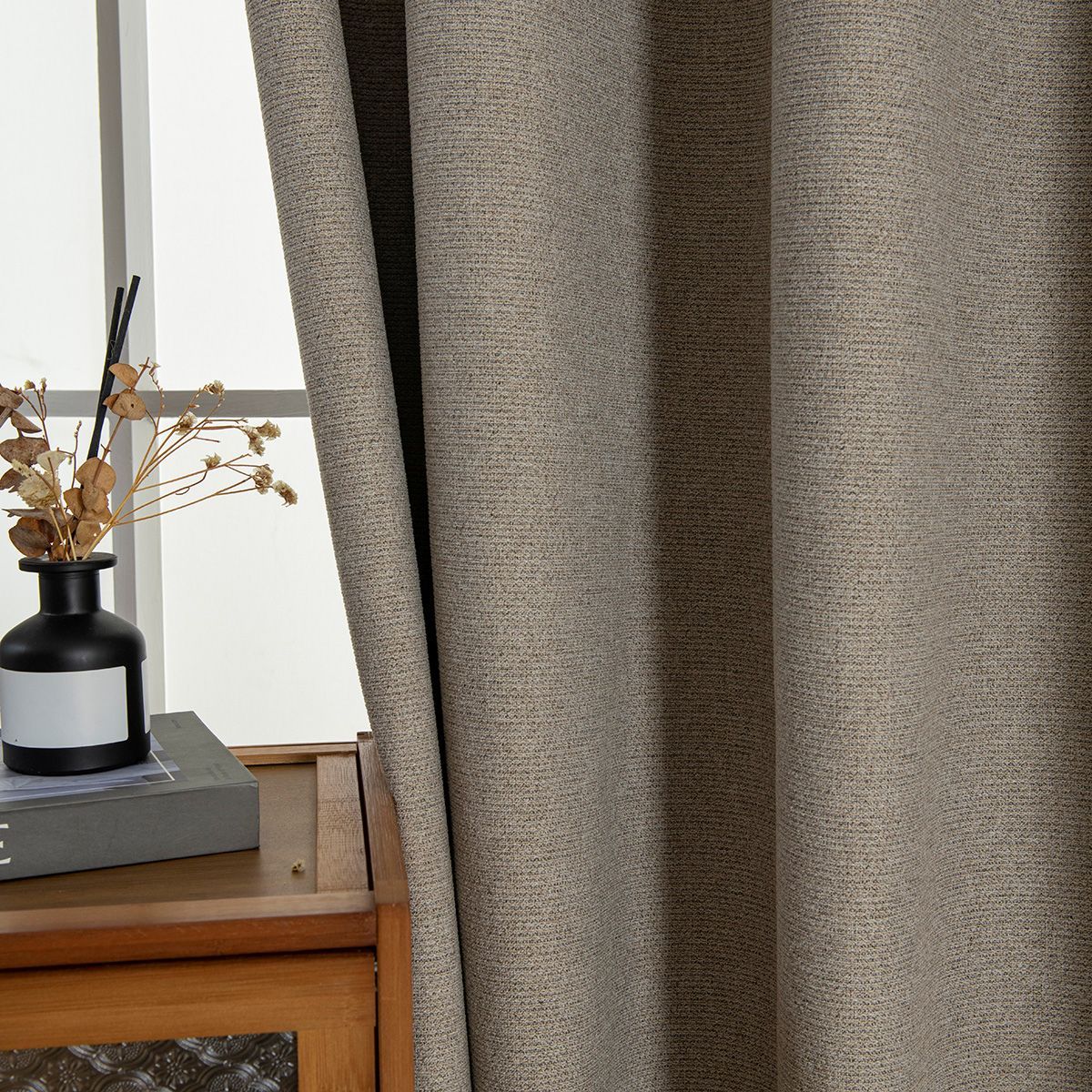 Beauty Home Κουρτίνα Full Blackout σκίασης με 8 κρίκους Elite Art 8392 Beige-Νο5 140x270 Μπεζ - Image 10