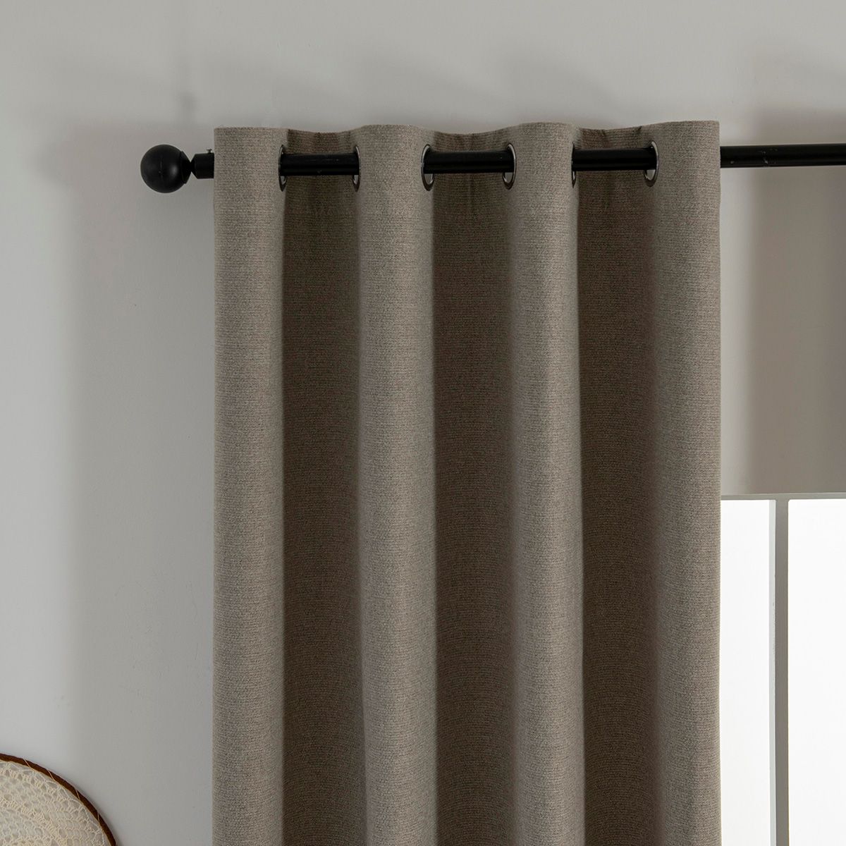 Beauty Home Κουρτίνα Full Blackout σκίασης με 8 κρίκους Elite Art 8392 Beige-Νο5 140x270 Μπεζ - Image 3