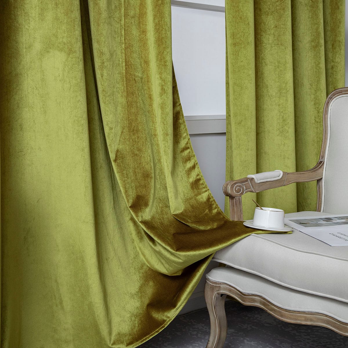 Beauty Home Κουρτίνα βελούδο σκίασης με 8 μεταλλικούς κρίκους Art 8399 140x270 Χρυσό - Image 3