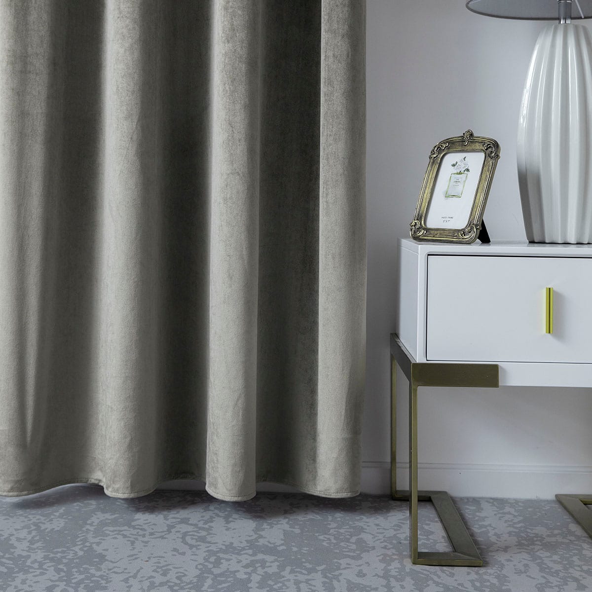 Beauty Home Κουρτίνα βελούδο σκίασης με 8 μεταλλικούς κρίκους Art 8399 140x270 Βιζόν - Image 6