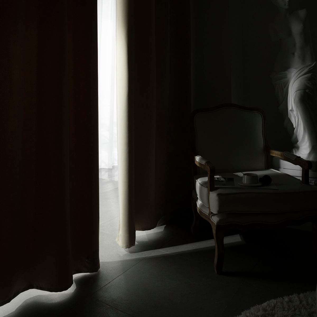 Beauty Home Κουρτίνα Blackout σκίασης με 8 κρίκους Ideal Art 8400 140x270 Άμμου - Image 4