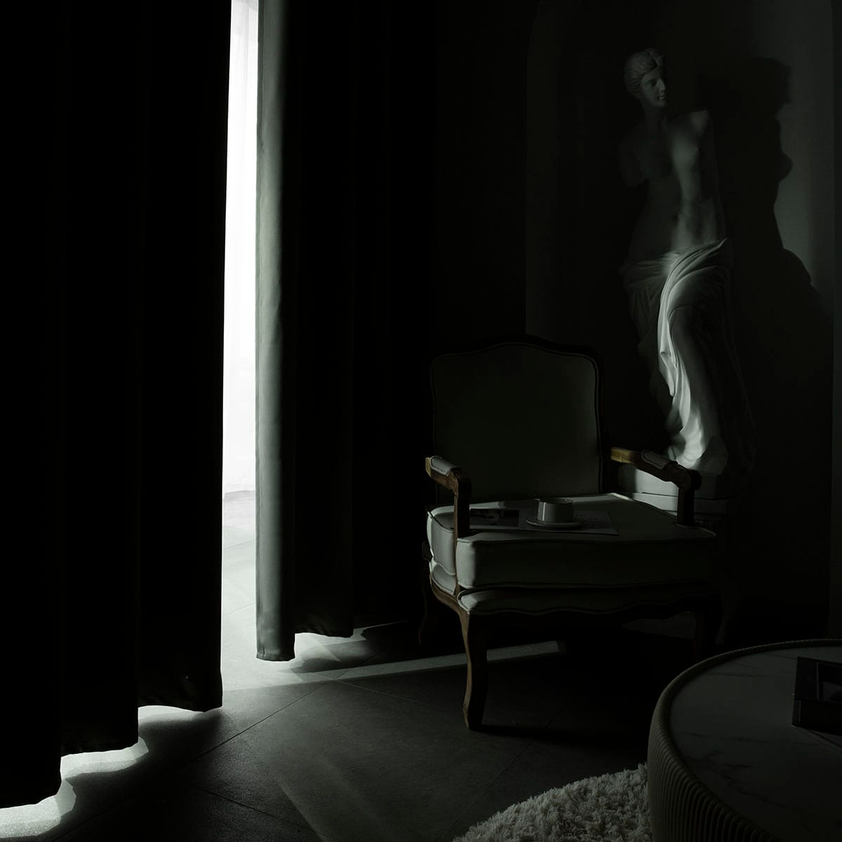 Beauty Home Κουρτίνα Blackout σκίασης με 8 κρίκους Art Ideal 8400 140x270 Ανθρακίτης - Image 4