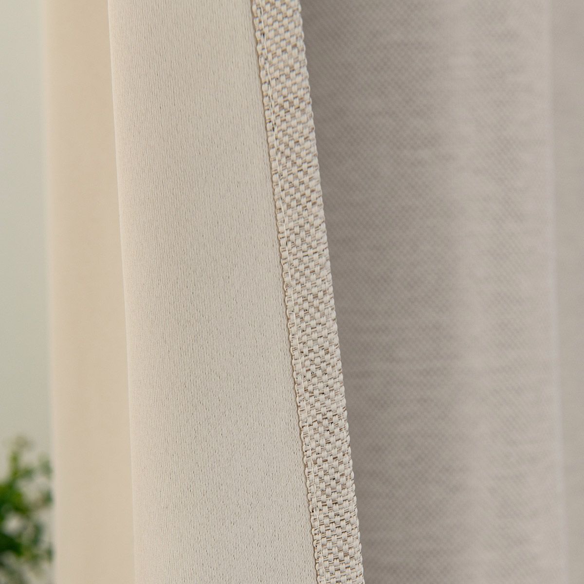 Beauty Home Κουρτίνα Blackout Jacquard σκίασης με 8 μεταλλικούς κρίκους Glare Art 8444 140x270 Μπεζ - Image 10