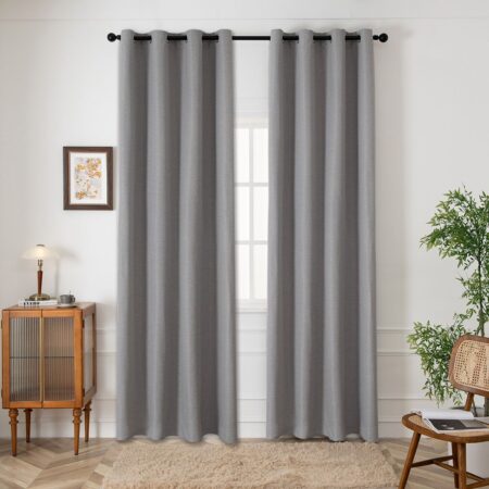 Beauty Home Ύφασμα κουρτίνας με το μέτρο Blackout jacquard σκίασης Glare Art 8444 Φ280 Γκρι