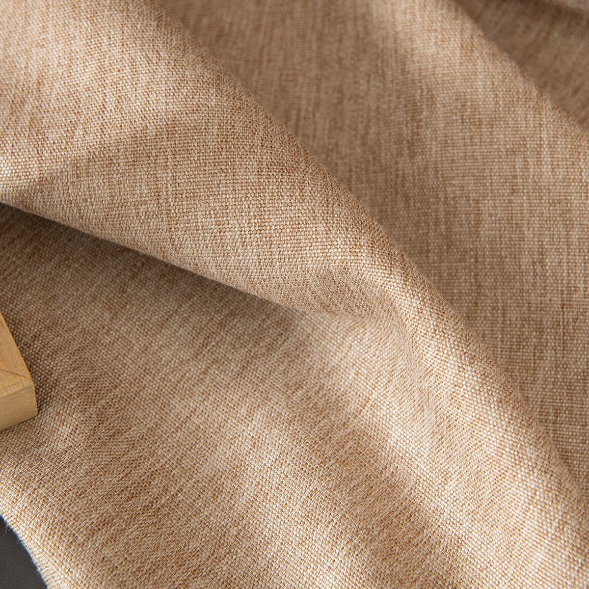 Beauty Home Κουρτίνα μεσαίας σκίασης με 8 μεταλλικούς κρίκους Illusion Art 8445 140x270 Άμμου - Image 12