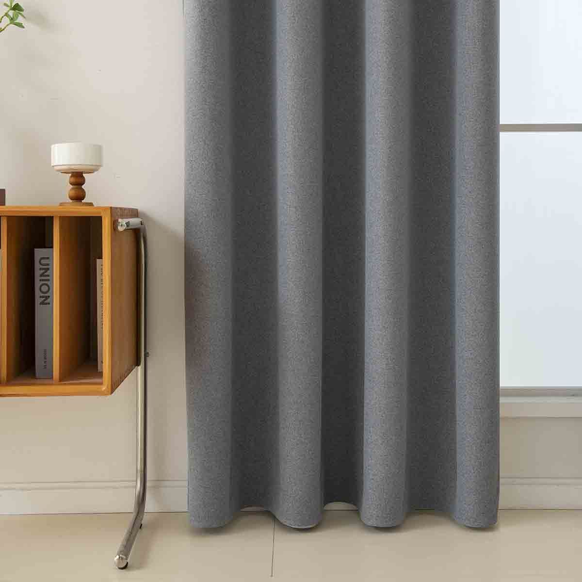 Beauty Home Ύφασμα κουρτίνας με το μέτρο Full Blackout σκίασης Total Art 8446 Φ280 Ανθρακίτης - Image 3