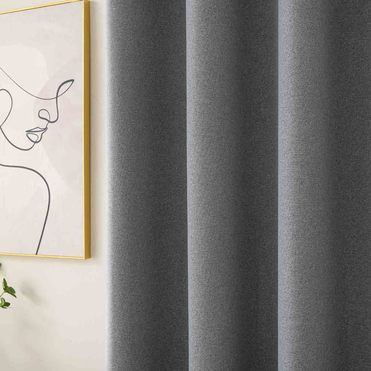Beauty Home Ύφασμα κουρτίνας με το μέτρο Full Blackout σκίασης Total Art 8446 Φ280 Ανθρακίτης - Image 4
