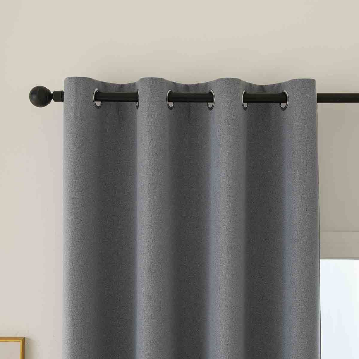 Beauty Home Ύφασμα κουρτίνας με το μέτρο Full Blackout σκίασης Total Art 8446 Φ280 Ανθρακίτης - Image 5