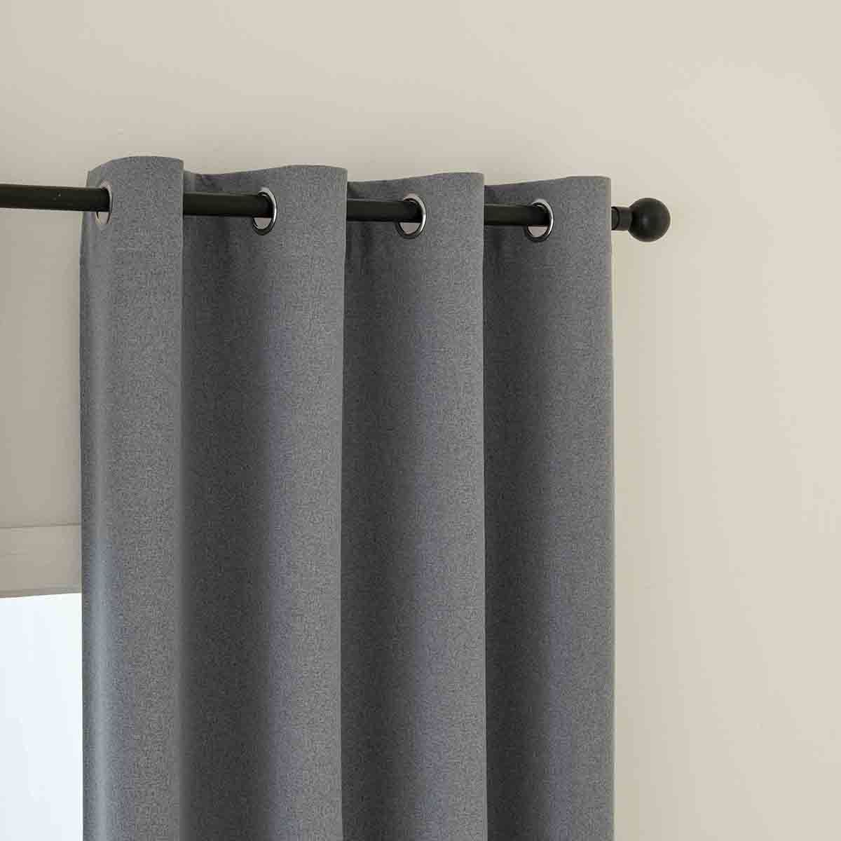 Beauty Home Ύφασμα κουρτίνας με το μέτρο Full Blackout σκίασης Total Art 8446 Φ280 Ανθρακίτης - Image 6