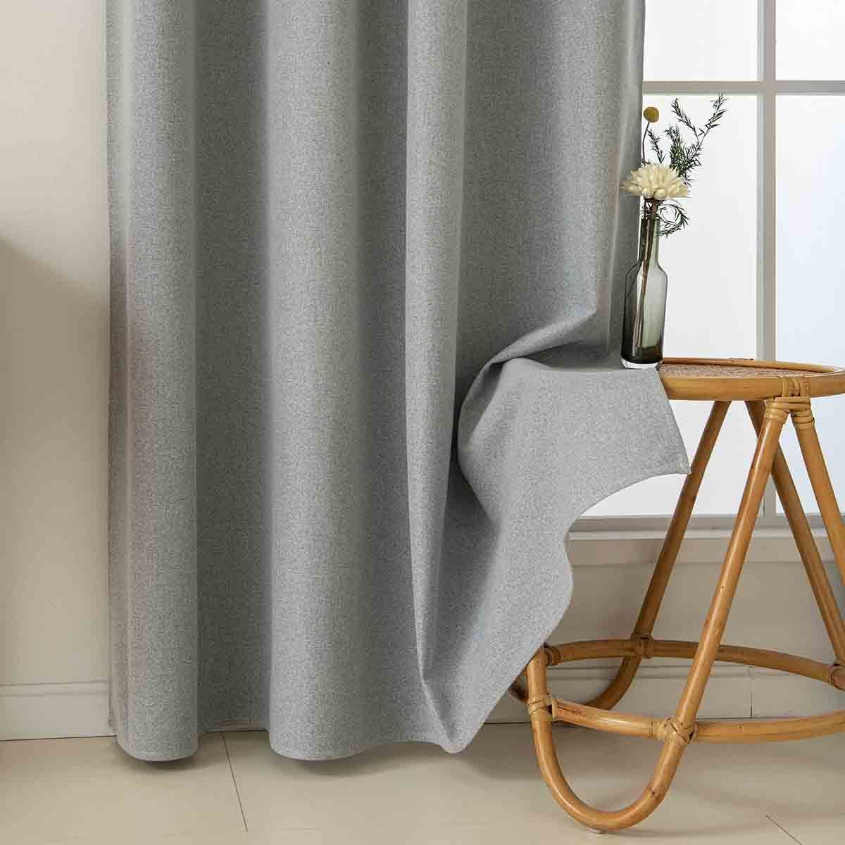 Beauty Home Ύφασμα κουρτίνας με το μέτρο Full Blackout σκίασης Total Art 8446 Φ280 Γκρι - Image 10