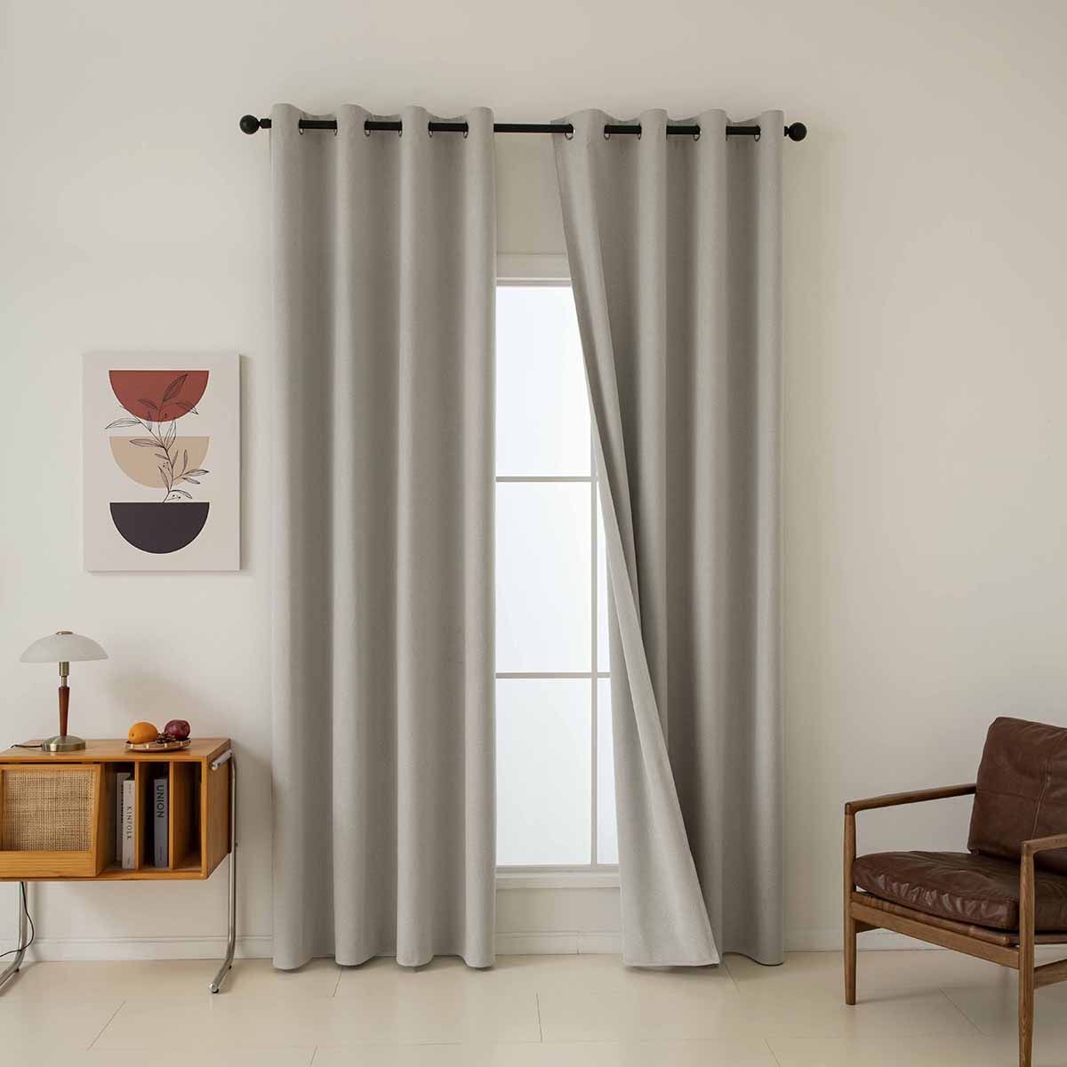 Beauty Home Ύφασμα κουρτίνας με το μέτρο Full Blackout σκίασης Total Art 8446 Φ280 Εκρού - Image 5