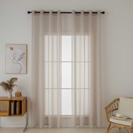 Beauty Home Ύφασμα κουρτίνας με το μέτρο γάζα Sharp Art 8448 Φ300 Άμμου