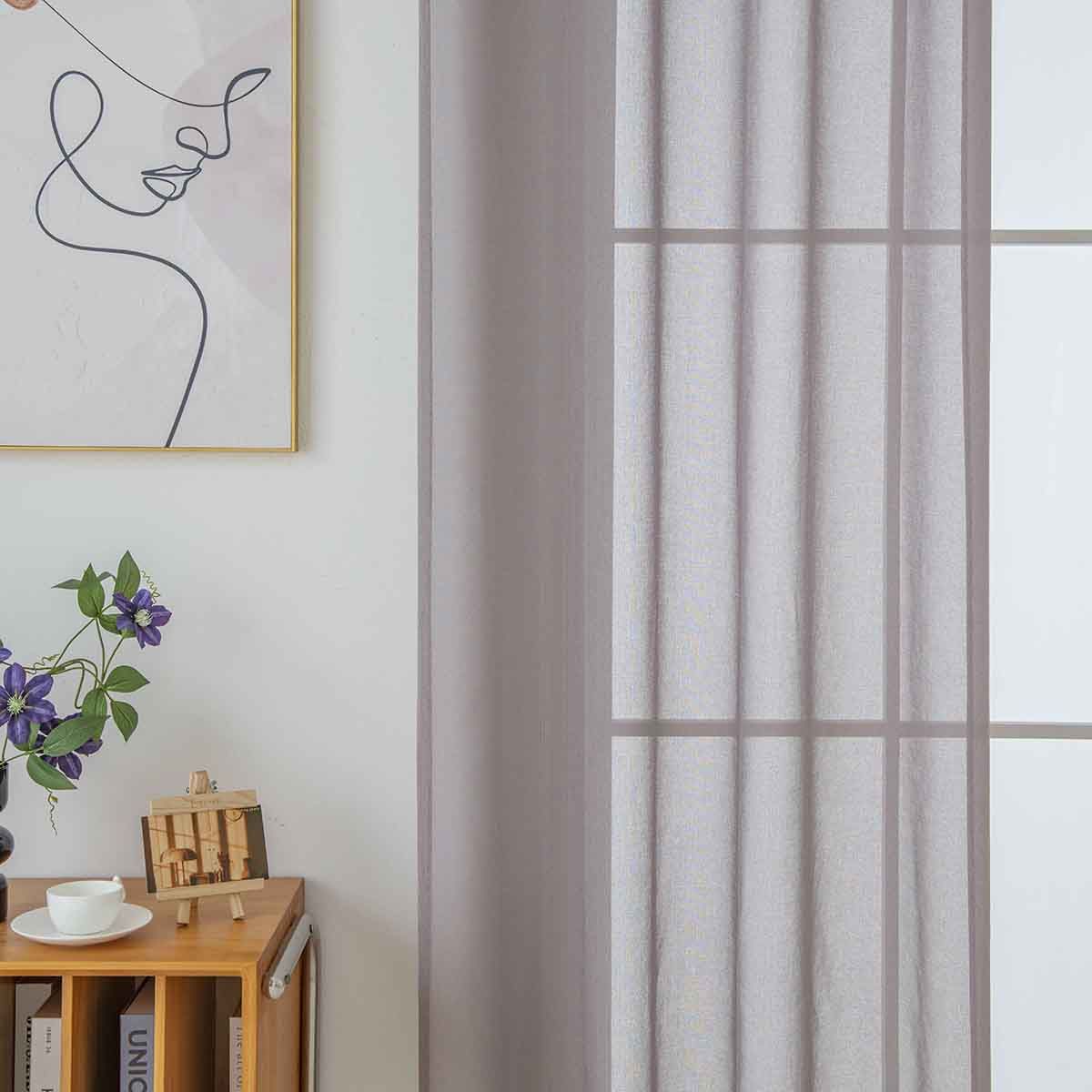Beauty Home Ύφασμα κουρτίνας με το μέτρο γάζα Sharp Art 8448 Φ300 Αμέθυστος - Image 2