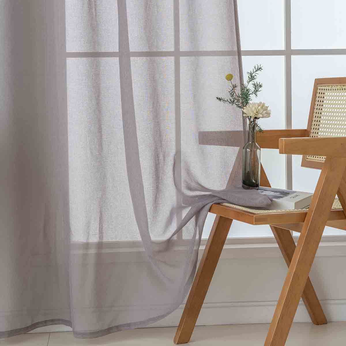 Beauty Home Ύφασμα κουρτίνας με το μέτρο γάζα Sharp Art 8448 Φ300 Αμέθυστος - Image 5