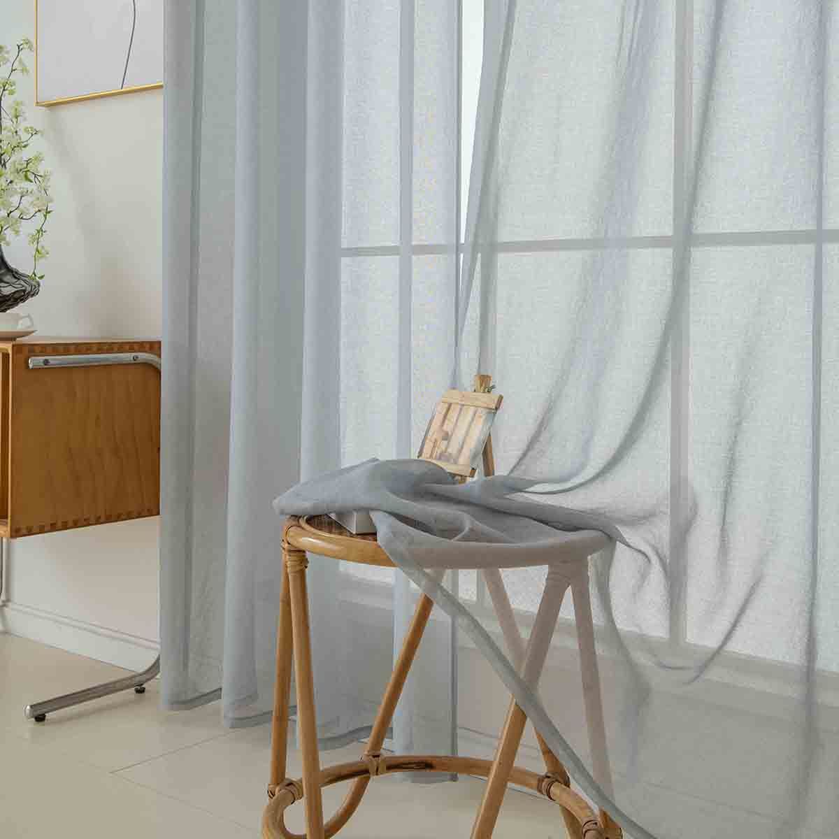 Beauty Home Ύφασμα κουρτίνας με το μέτρο γάζα Sharp Art 8448 Φ300 Γκρι - Image 4