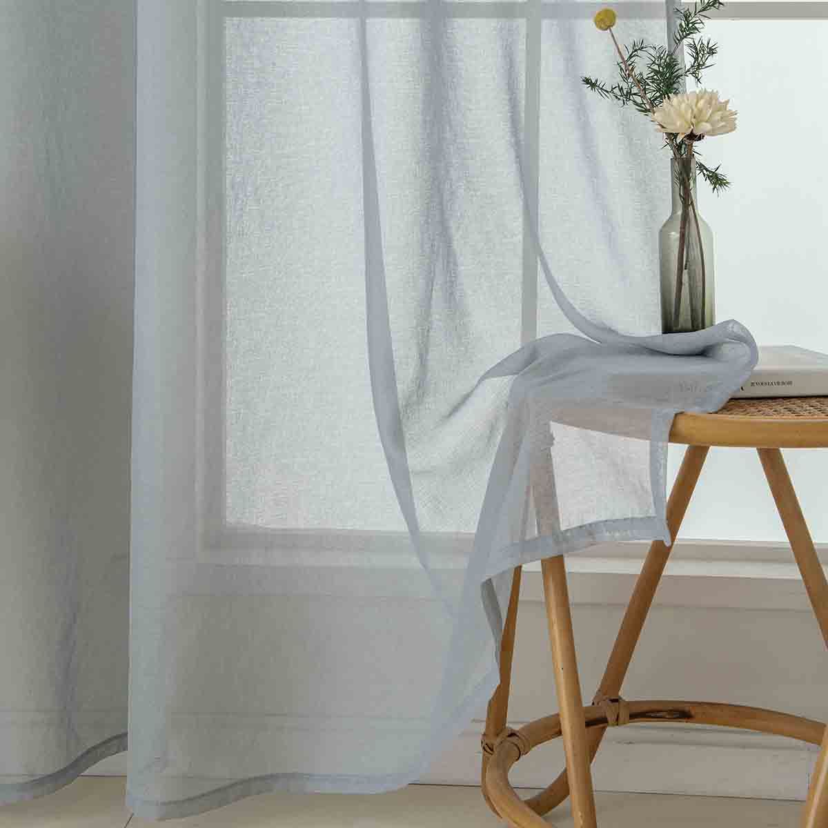 Beauty Home Ύφασμα κουρτίνας με το μέτρο γάζα Sharp Art 8448 Φ300 Γκρι - Image 6