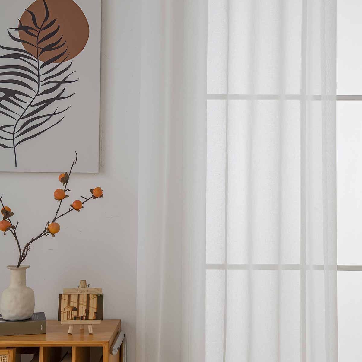 Beauty Home Ύφασμα κουρτίνας με το μέτρο γάζα Sharp Art 8448 Φ300 Εκρού - Image 2