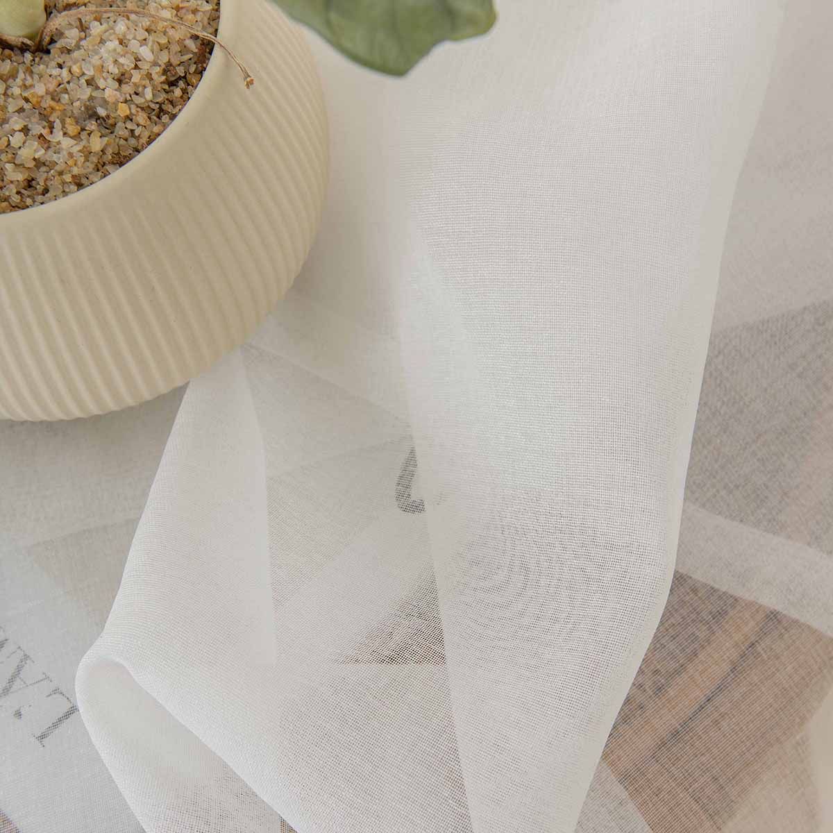 Beauty Home Ύφασμα κουρτίνας με το μέτρο γάζα Sharp Art 8448 Φ300 Εκρού - Image 5