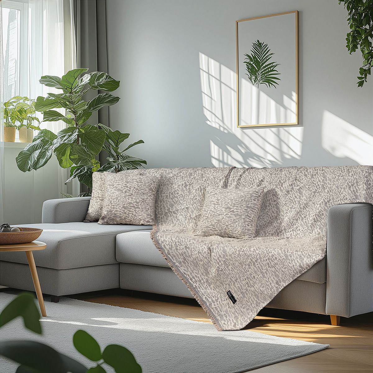 Beauty Home Ριχτάρι Τετραθέσιο Art 8641 170x350 Εκρού