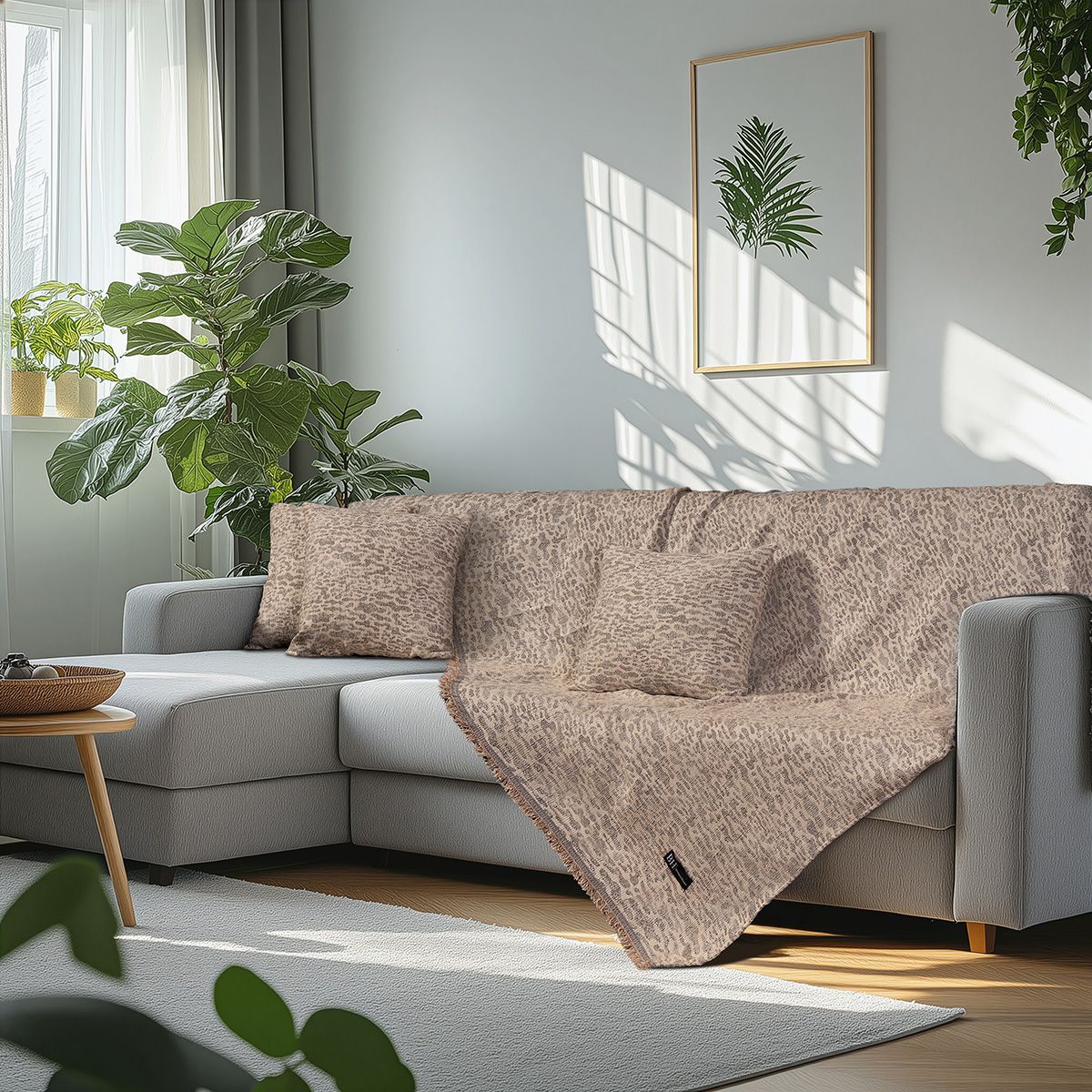 Beauty Home Ριχτάρι Διθέσιο Art 8643 170x240 Μπεζ