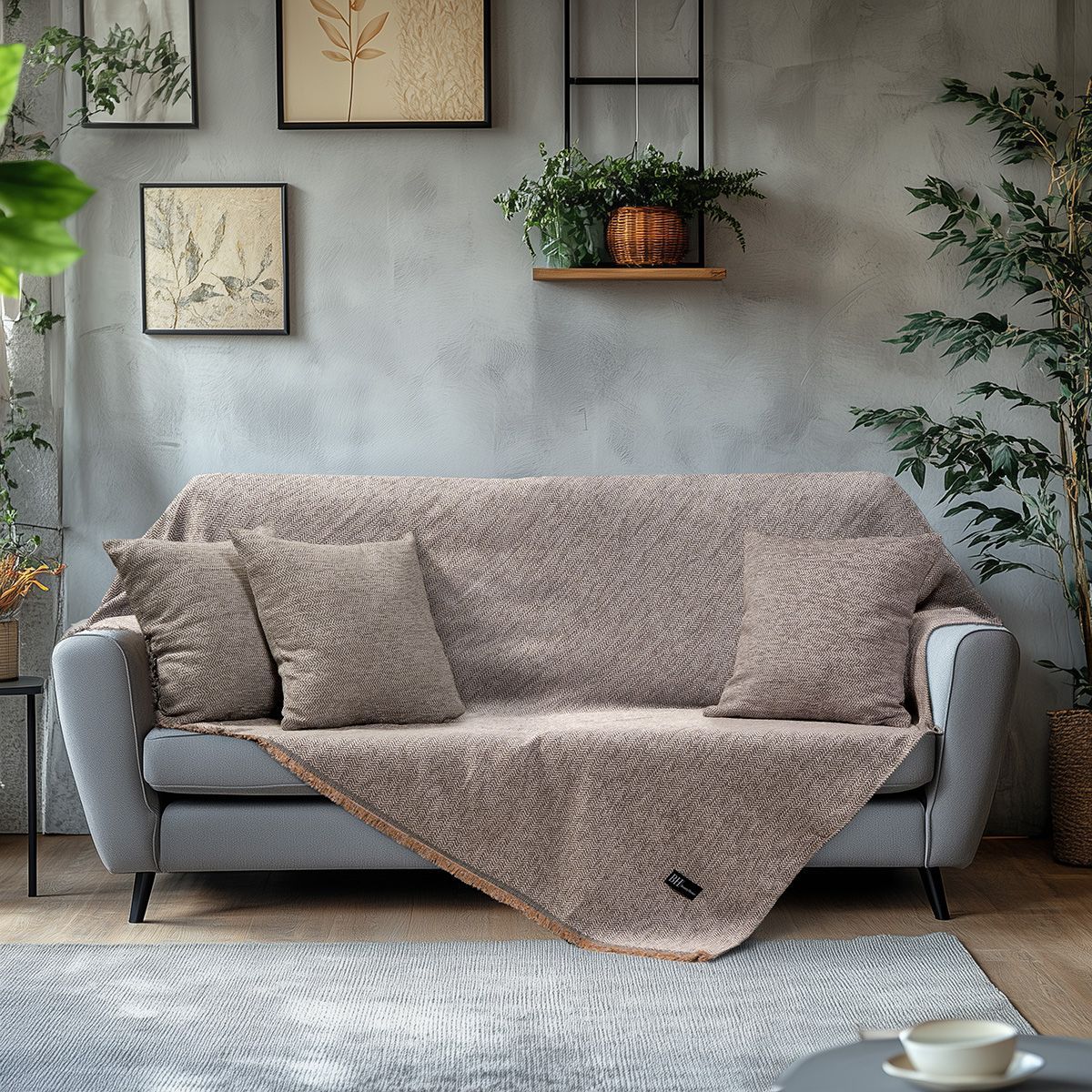 Beauty Home Ριχτάρι Διθέσιο Art 8645 170x240 Μπεζ