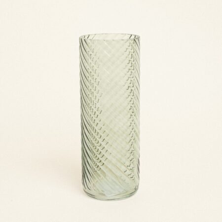 Beauty Home Γυάλινο Βάζο με Εφέ Στροβιλισμού 10cm x 26.5cm