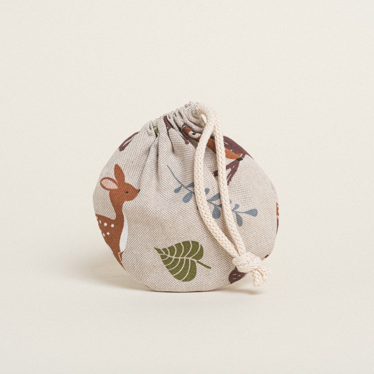 Beauty Home ΠΟΥΓΚΙ ΟΒΑΛ ΜΕ ΚΟΡΔΟΝΙ 13 x 14 cm FOREST WOOD ANIMALS - Image 2