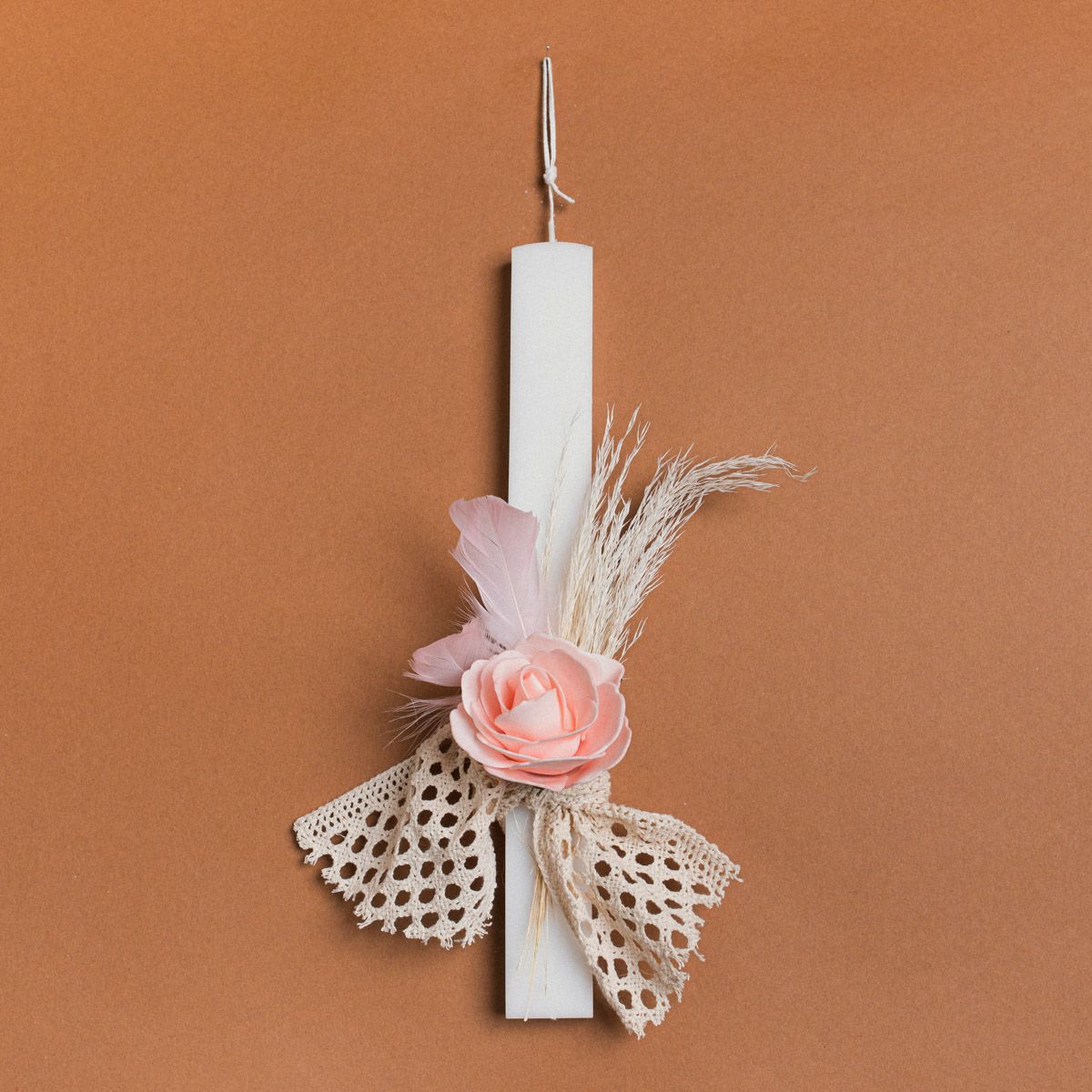 Beauty Home ΛΑΜΠΑΔΑ 33cm ΤΡΙΝΤΑΦΥΛΛΟ ΜΕ ΦΤΕΡΑ ΡΟΖ ΣΕ ΣΥΣΚΕΥΑΣΙΑ ΔΩΡΟΥ - Image 4