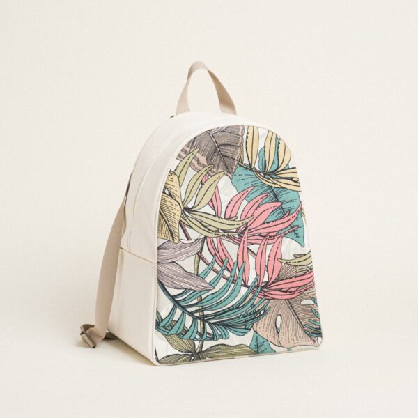 Beauty Home BACKPACK 43x35x23cm ΤΡΟΠΙΚΟ ΠΑΣΤΕΛ