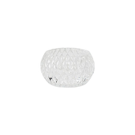Beauty Home Κηροπήγιο γυάλινο Chloe – Διάφανο 7,5x4cm