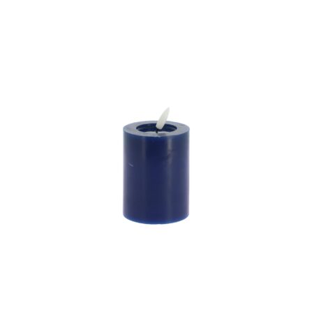 Beauty Home Κυλινδρικό κερί LED μπλε Ø7x10cm