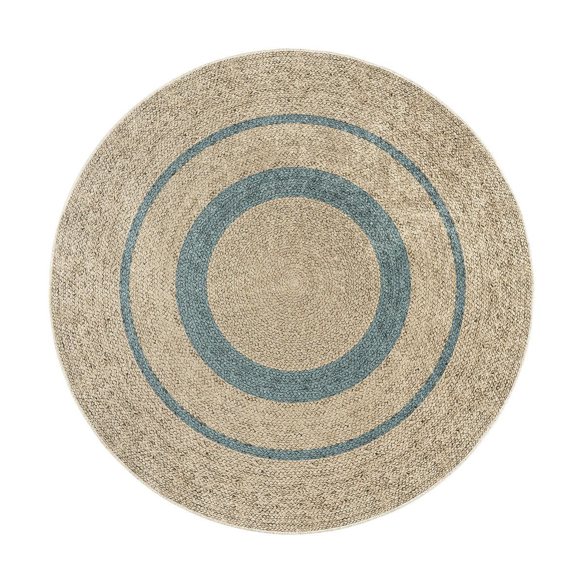 Beauty Home Ροτόντα 90x90 Jute Art 9131 Μπεζ,Μπλε