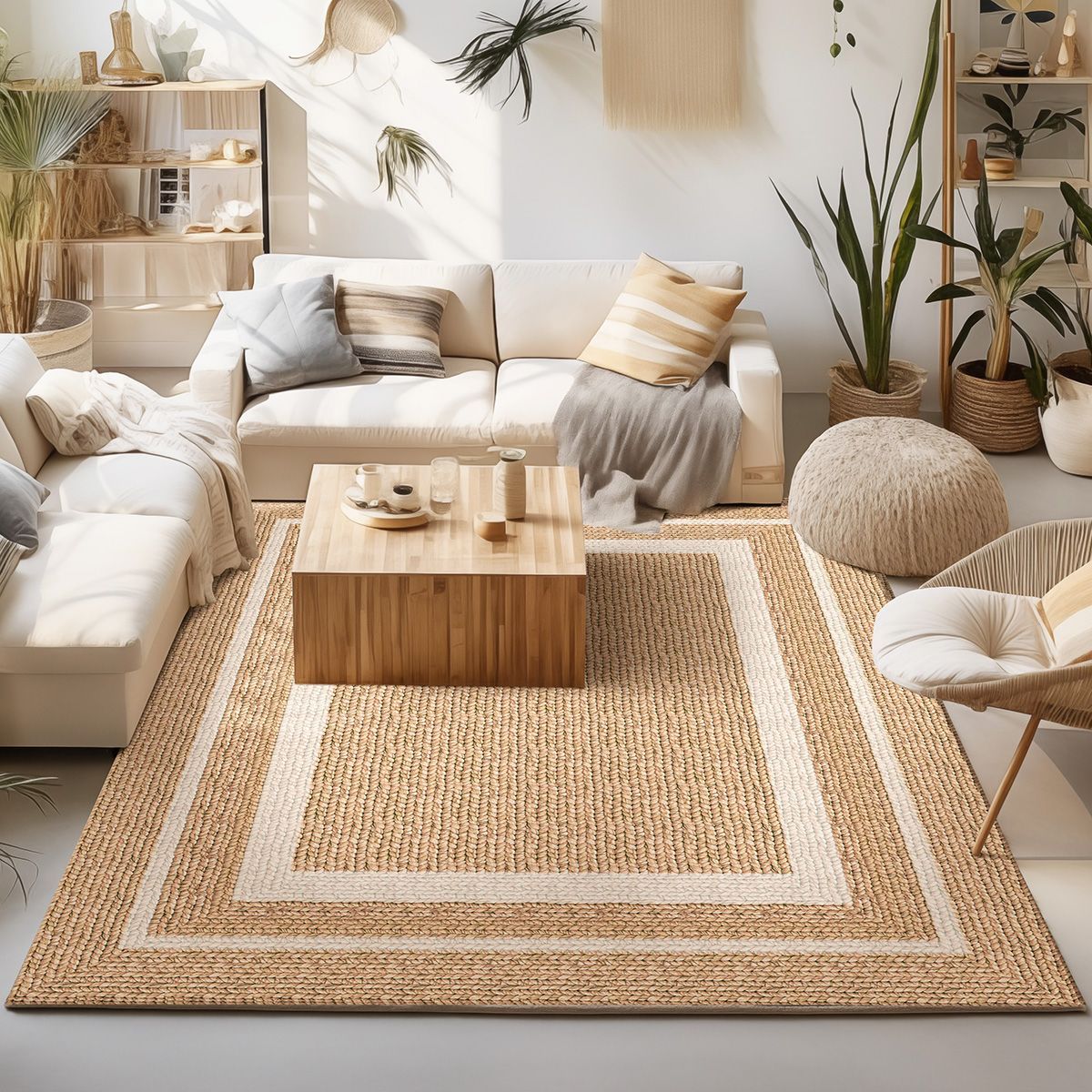 Beauty Home Χαλί Tropic Art 9138 160x230 Μπεζ,Λευκό - Image 2