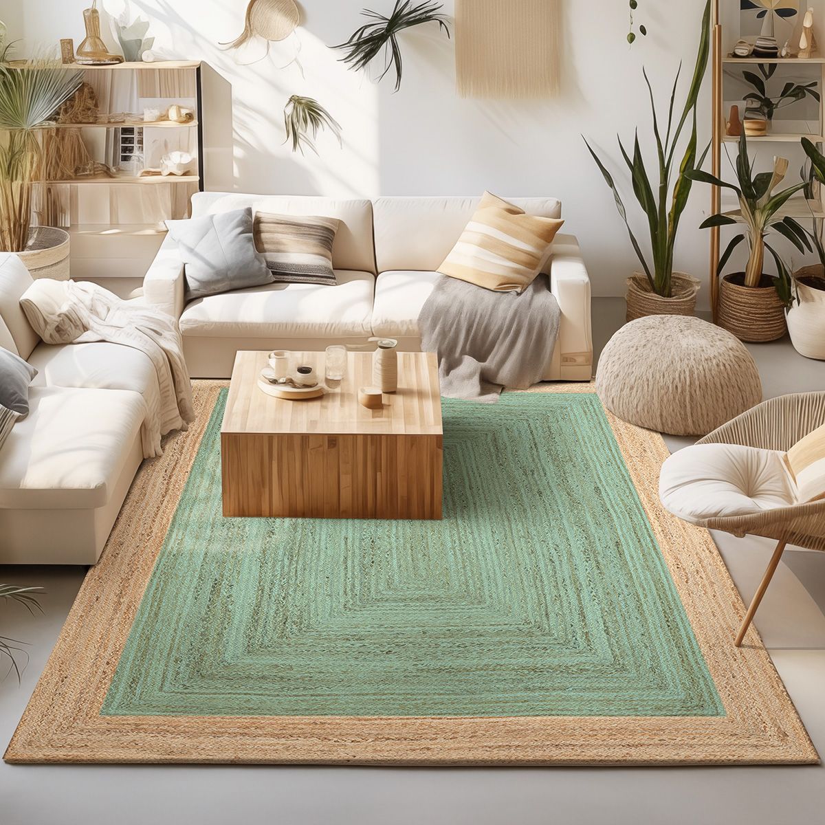 Beauty Home Χαλί Tropic Art 9139 133x190 Μπεζ,Βεραμάν - Image 2