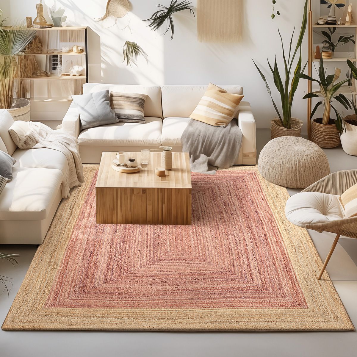 Beauty Home Χαλί Tropic Art 9139 160x230 Μπεζ,Ροζ - Image 2
