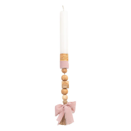 Beauty Home ΛΑΜΠΑΔΑ ΛΕΥΚΗ 25cm ΚΡΕΜΑΣΤΟ ΜΕ ΧΑΝΤΡΕΣ ΜΕ ΦΙΟΓΚΟ ΣΑΠΙΟ ΜΗΛΟ
